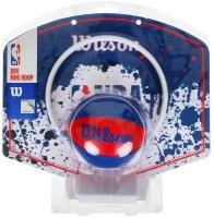 Баскетбольное кольцо Wilson NBA TEAM MINI HOOP NBA RWB Унисекс WTBA1302NBARD onesize