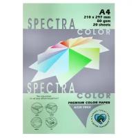 Бумага цветная А4, 80 г/кв.м, 20 листов, пастель, салатовый Spectra Color 190 - 1 шт