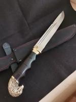 Нож разделочный нескладный Пластунский, кованая сталь для охоты, рыбалки, туризма
