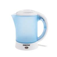 Чайник электрический Centek CT-0054 Blue, пластик, 0.6 л, 650 Вт, бело-синий