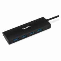 Хаб (разветвитель) Buro BU-HUB4-0.5-U3.0, черный