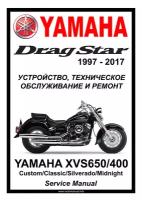 Руководство по ремонту Мото Сервис Мануал Yamaha XVS650/400 