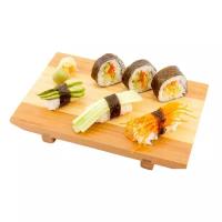 Тарелка-поднос для суши Gastrorag 21x12 см, бамбук