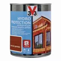 Антисептик акриловый V33 HYDRO PROTECTION 117408, для дерева, полуглянец, красное дерево, 0,9л