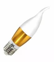 Лампа светодиодная свеча фигурная E27, 7Вт,теплый белый, 220В, матовая.Комплект из 5 штук