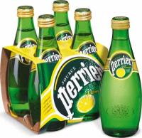 Минеральная вода Perrier / Перье газированная со вкусом лимона стекло (0,33л*24шт)