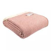 Шерстяной плед Tweedmill (Великобритания) Lifestyle Waffle - Dusky Pink (размер XL). Произведено в Великобритании