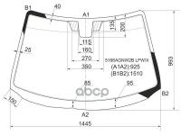 Стекло Лобовое Mazda 3 4/5d 06-09 XYG арт. 5166AGNW2B LFW/X