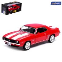 Автоград Машина металлическая CHEVROLET CAMARO SS, 1:32, открываются двери, инерция, цвет красный