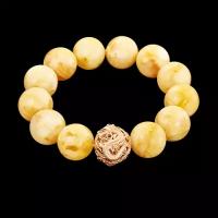 PLATINA jewelry Браслет из красного золота с янтарем 05-0545-00-271-1110-46, размер 18,5