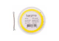 Невидимки для волос волнистые Harizma h10536-04B коричневые 60 мм 250 г