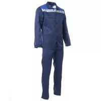 Костюм стандарт СОП ИТР летний (куртка+брюки) темно-синий+васильк р.44-46/170-176