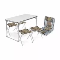 Набор складной мебели Nika ССТ-К2/1, стол + 4 стула, металлик-хант