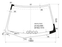 Стекло Лобовое Honda Civic 4d 01-05 XYG арт. S5A-R LFW/X