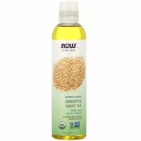 Now Foods, Now Solutions, кунжутное масло, сертифицированный органический продукт, 237 мл