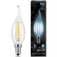 Светодиодная лампа GAUSS LED Filament Свеча на ветру E14 9W 710lm 4100K (упаковка 10 шт.)