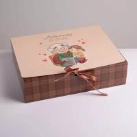 Дарите Счастье Коробка складная подарочная «Любимому дедушке», 31 × 24,5 × 9 см