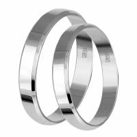 Обручальное кольцо из белого золота 3 мм TALANT ко 13-00 бз, Белое золото 585°, размер 15