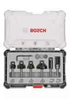 Набор кромочных фрез Bosch, 2607017468, 6 мм, 6 шт
