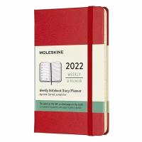 Еженедельник Moleskine Classic Wknt Pocket, датир.12мес, 144 стр., красный
