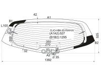 Стекло Заднее С Обогревом Renault Clio Iii 3/5d 05-12 XYG арт. CLIO-HBK-05 RW/H/X