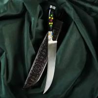 Шафран Нож Пчак Шархон - эбонит, ёрма, гарда, навершие мельхиор, 17 см