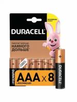 Батарейка алкалиновая Duracell Basic AAA LR03 8BL 1 5В блистер 8 шт