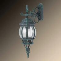 Arte Lamp Уличный настенный светильник Atlanta A1042AL-1BG, E27, 100 Вт, цвет арматуры: зеленый, цвет плафона бесцветный