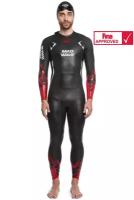 Гидрокостюм мужской MadWave WETSUIT JET, Цвет - черный/красный;Размер - S/LO;Материал - Неопрен