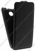 Кожаный чехол для Lenovo A376 Aksberry Protective Flip Case (Черный)