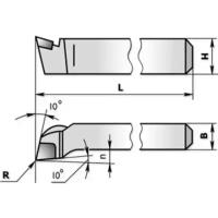 ХИЗ 170425-ВК8 Резец подрезной отогнутый 25х16х140 ВК8