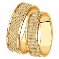 Золотое обручальное кольцо 5 мм магнат МА 17001, размер 20,5