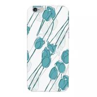 Чехол и защитная пленка для Apple iPhone 6 Deppa Art Case Pastel тюльпаны