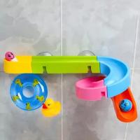 Крошка Я Игрушка водная горка для игры в ванной, конструктор, набор на присосках «Утиный аквапарк»