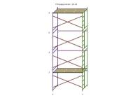Леса строительные (ДхВ) 3х8 метра с 2 ярусами настилов