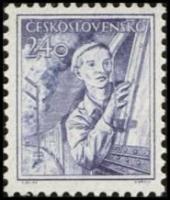 (1954-019) Марка Чехословакия 