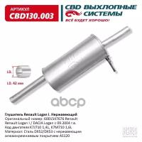 Глушитель Renault Logan I 6001547676 Нерж Стал. Cbd130.003 CBD арт. CBD130003