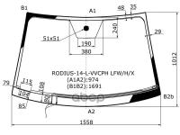 Стекло Лобовое С Обогревом Щеток Ssangyong Rodius 14- XYG арт. RODIUS-14-L-VVCPH LFW/H/X