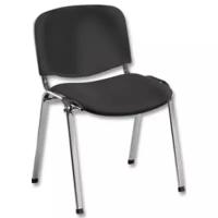 Стул для посетителей Easy Chair Rio (изо) хром, ткань чёрная С-11/ТК-1