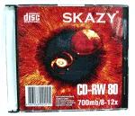 Диск CD-RW Slim case (box) SKAZY 700Mb 8-12x (2981)