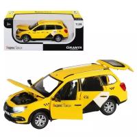 Автопанорама Машина металлическая Lada Granta Cross 1:24,откр двери, капот, багаж, световые и звуковые эффекты, цвет жёлтый
