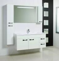 Мебель для ванной AQUATON Диор 120 белая (тумба с раковиной + зеркало)
