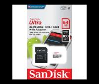 SanDisk Карта памяти SanDisk Ultra MicroSD XC 64 ГБ class 10 (с адаптером)