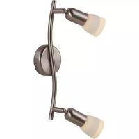 Спот Globo Lighting Cathy 5453-2, кол-во ламп: 2 шт., цвет арматуры: серебристый, цвет плафона: белый