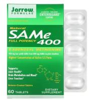 Jarrow Formulas SAMe (натуральный SAM-e (S-аденозил-L-метионин) 400 мг 60 таблеток