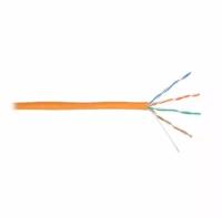 Кабель витая пара U/UTP кат.5E 4х2х24AWG solid LSZH нг(А)-HFLTx оранж. (уп.305м) | код NKL 4100C-OR | NIKOLAN (1 упак.)