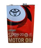 Оригинальное моторное масло Toyota Motor Oil SP 0W20 4л