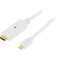 Кабель Mini DisplayPort (м) HDMI (м), 2,0 метра, белый