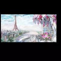 Модульная картина Picsis Летнее кафе в Париже (40x20)