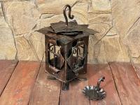 Кованый подсвечник для дома и дачи, подсвечник ручной работы из метала, канделябр Подвесной в стиле викингов